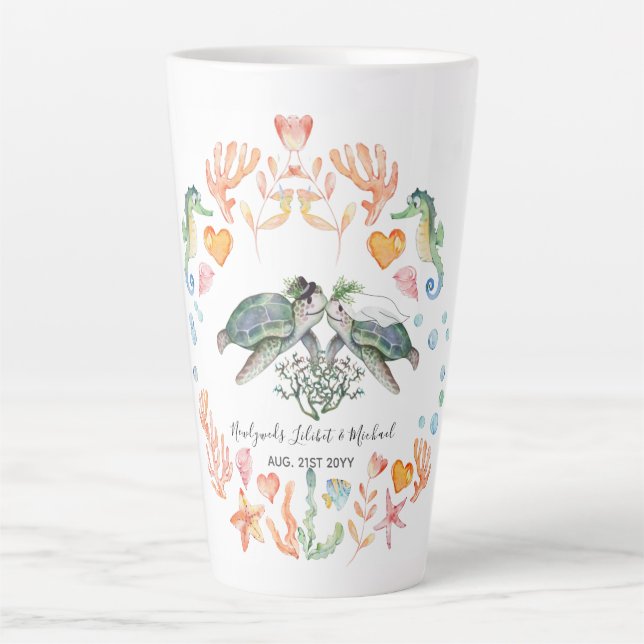 Taza De Café Latte PRESUPUESTO Recién casados Regalos matrimoniales P (Anverso)