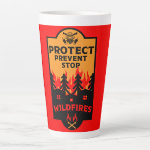 Taza De Café Latte Prevención de incendios forestales