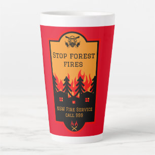 Taza De Café Latte Prevención de incendios forestales de Bush