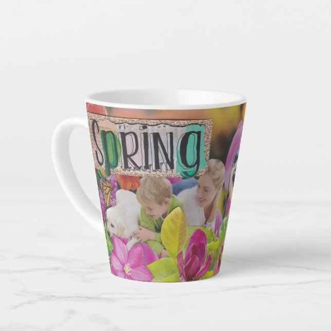 Taza De Café Latte Primavera (Ángulo izquierdo)