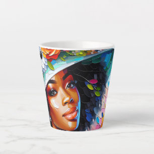 Taza De Café Latte Primavera En Una Mañana Dominical