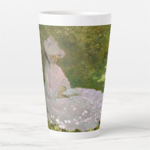 Taza De Café Latte Primavera, retrato impresionista, Claude Monet