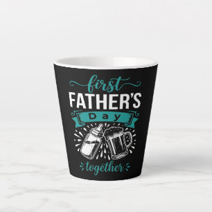 Taza De Café Latte Primer Día del Padre Juntos