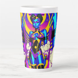 Taza De Café Latte Princesa al acecho - Arte de Ken Gage