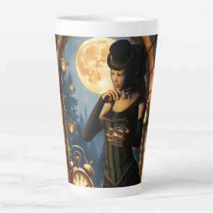 Taza De Café Latte Princesa de los Relojes – Guardiana de las Horas a