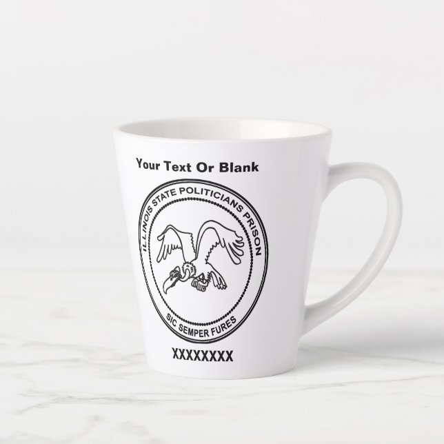 Taza De Café Latte Prisión de políticos estatales de Illinois (Derecha)