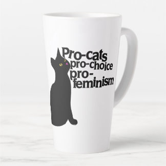 Taza De Café Latte pro-cats pro-choice pro-feminism