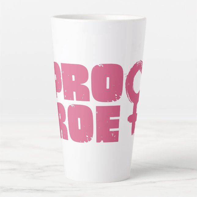 Taza De Café Latte Pro Roe Women's Rights Word Art (Anverso)