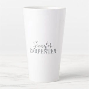 Taza De Café Latte Profesional elegante minimalista moderno sencillo