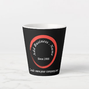 Taza De Café Latte Profesional negro moderno personalizado