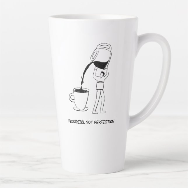 Taza De Café Latte Progress. Not Perfection Mug (Derecha)