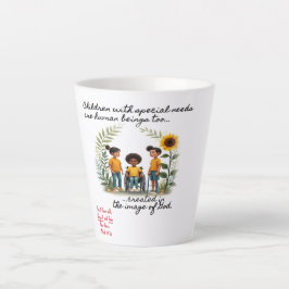 Taza De Café Latte Promoción de niños con necesidades especiales