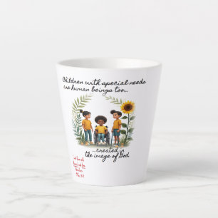 Taza De Café Latte Promoción de niños con necesidades especiales