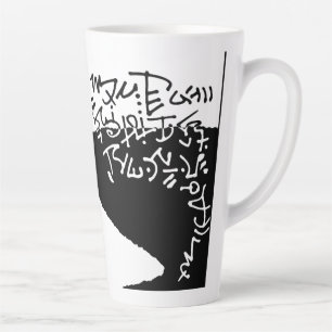 Taza De Café Latte Propiedades del lago Geranium Asemic