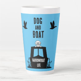 Taza De Café Latte Propietario de canalboat de lancha estrecha