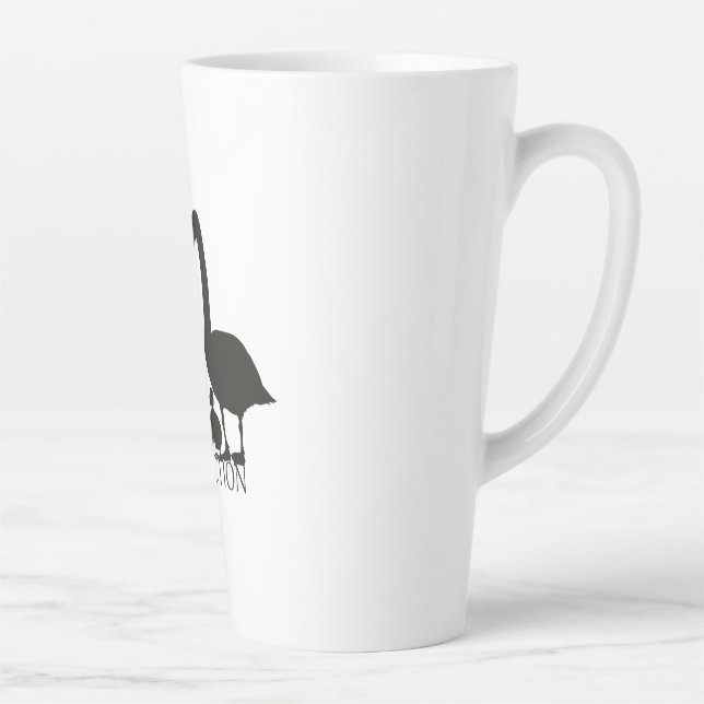 Taza De Café Latte Protección permanente de cisnes (Derecha)