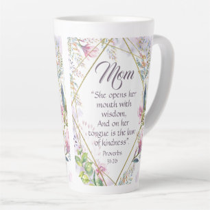 Taza De Café Latte Proverbios 31 Biblia contra regalo de Día de la M