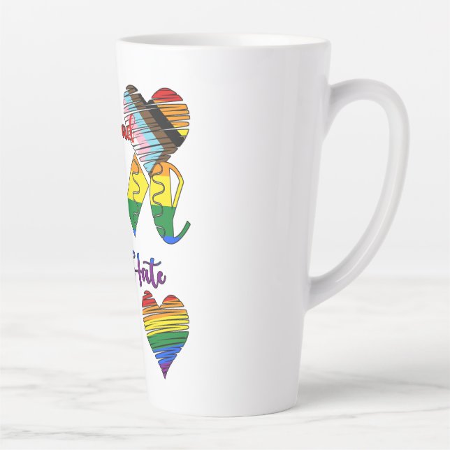 Taza De Café Latte Provocar amor no odio (Derecha)