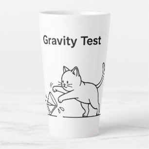 Taza De Café Latte Prueba de Gravedad de Gato Divertido   Humor de Ga
