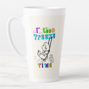 Taza De Café Latte Puedo Congelar El Tiempo