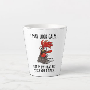 Taza De Café Latte Puedo parecerme tranquilo pero te he recogido 3 ve