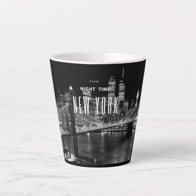 Taza De Café Latte Puente de Brooklyn (Anverso)