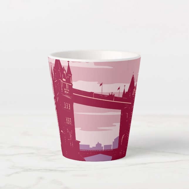 Taza De Café Latte Puente de torre (Anverso)