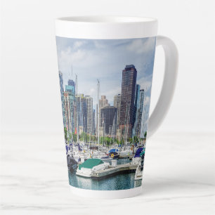 Taza De Café Latte Puerto de Chicago