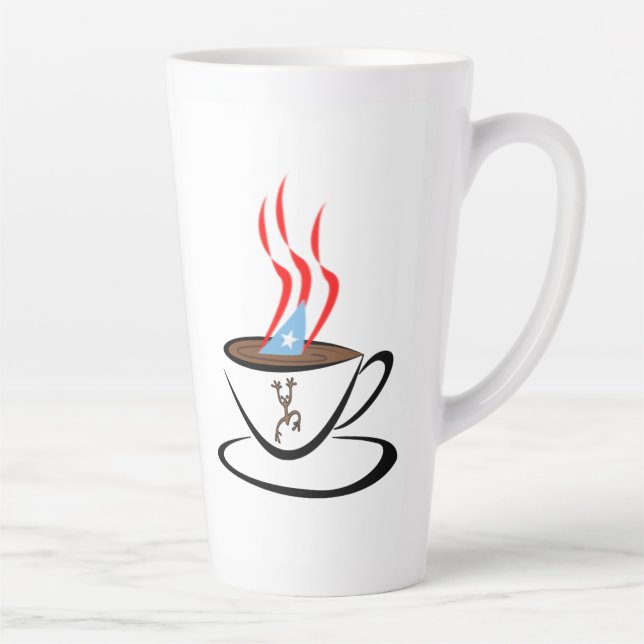 Taza De Café Latte Puerto Rico Aroma Café Latte Mug (Derecha)