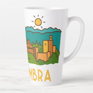 Taza De Café Latte Puesta de sol de la Alhambra 2