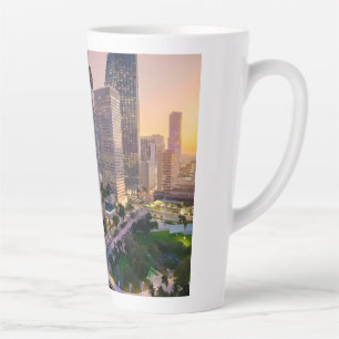 Taza De Café Latte Puesta de sol del horizonte de Miami con hotel Int