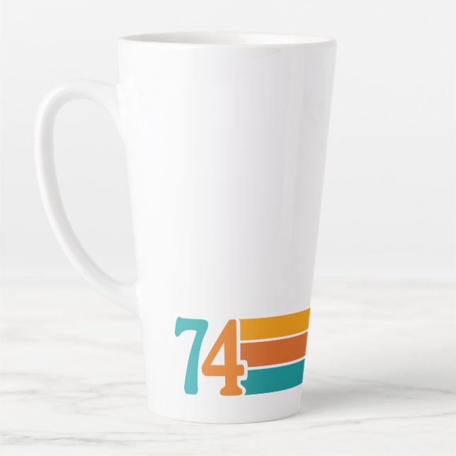 Taza De Café Latte Puesta de sol retro 74 (Izquierda)