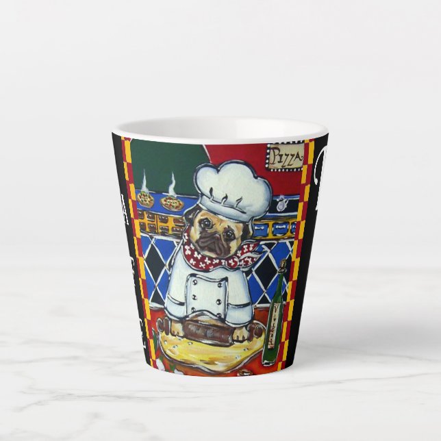 TAZA DE CAFÉ LATTE PUG (Anverso)