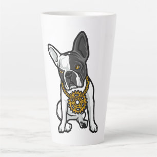 Taza De Café Latte Pug rapero de estilo urbano Hip Hop Pug urbano