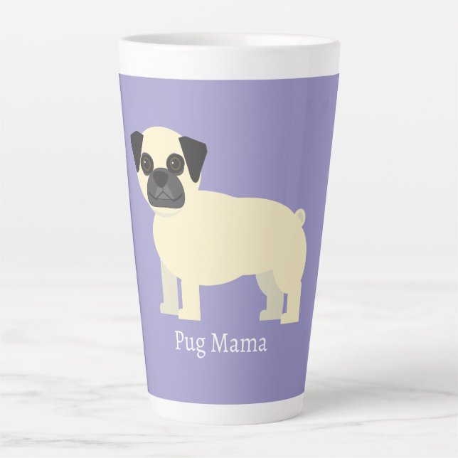 Taza De Café Latte Pugs,  (Anverso)