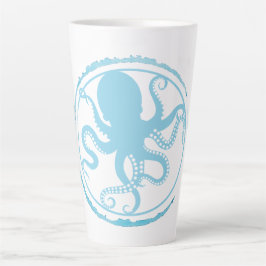 Taza De Café Latte Pulpo Azul Costero 2