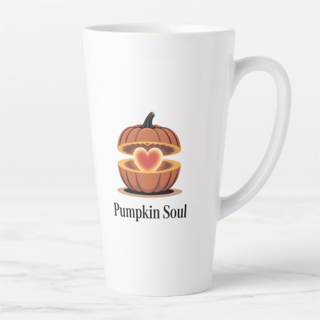 Taza De Café Latte Pumpkin Soul Autumn Coffee Mug (Derecha)