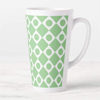 Taza De Café Latte Punto retro blanco