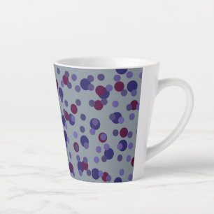 Taza De Café Latte Puntos de bayas, violeta y púrpura