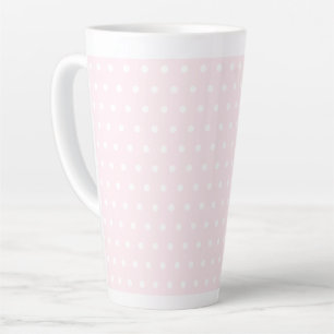 Taza De Café Latte Puntos de Polka Rosa
