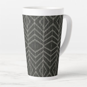 Taza De Café Latte Puntos diagonales horizontales verticales cegados