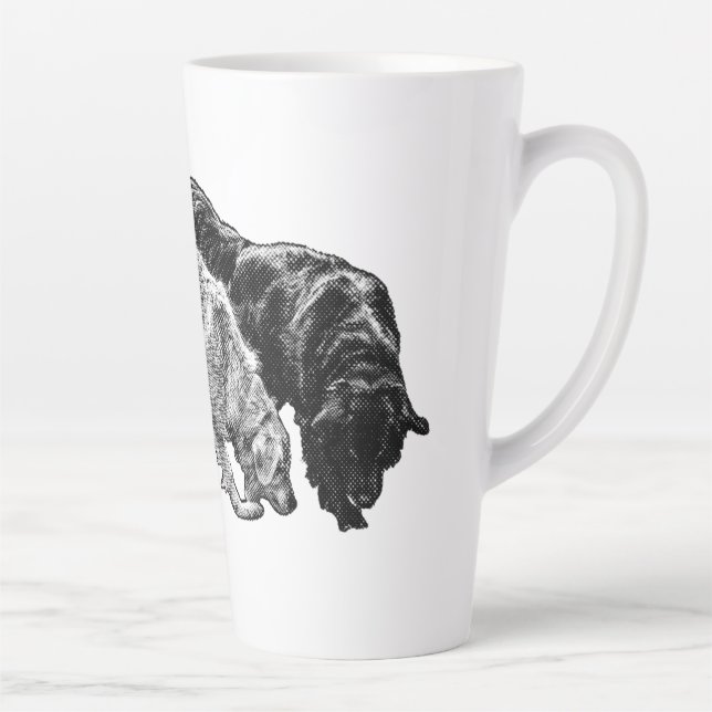 Taza De Café Latte Puntos susurrados del otoño (Derecha)