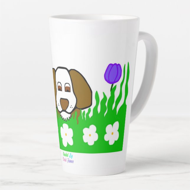 Taza De Café Latte Pup N Play Large Latte Mug (Ángulo derecho)