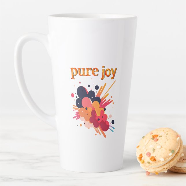 Taza De Café Latte "Pure Joy, pure you.” Positive Vibes Street Wear  (In situ)