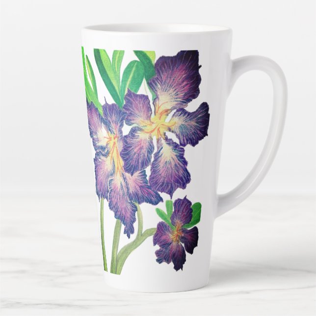 Taza De Café Latte Purple Adenium Latte Mug (Derecha)