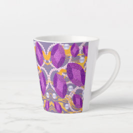 TAZA DE CAFÉ LATTE PURPLE GEMS