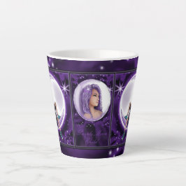 Taza De Café Latte Purple Moon Child Latte Mug