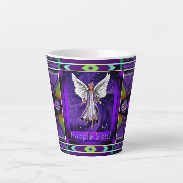 Taza De Café Latte Purple Soul Latte Mug (Anverso)
