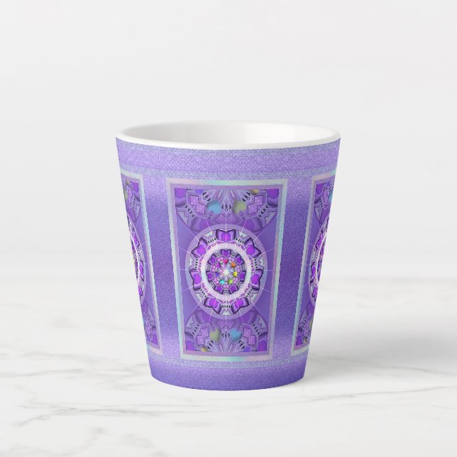 Taza De Café Latte Púrpura W2 (Anverso)