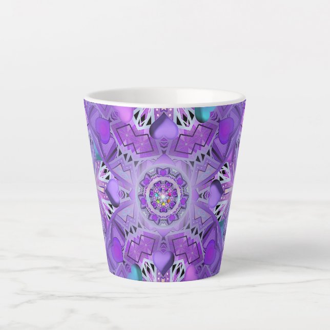 Taza De Café Latte Púrpura W2 (Anverso)